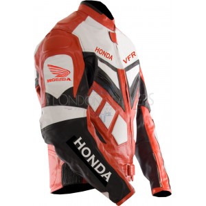 Honda VFR Red Sportsbike Motorcycle Leather Jacket